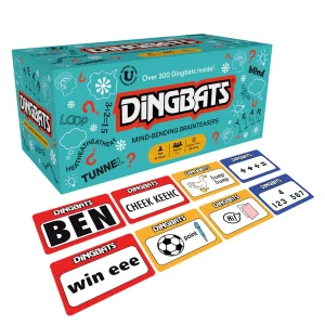 dingbats game box and card contents